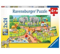 Ravensburger Puzzle - Una giornata allo Zoo, 2x24 pz. - 1 pz.