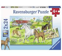 Ravensburger-07833 Ravensburger 07833-Puzzle per Bambini Auf Dem Pferdehof, Colo