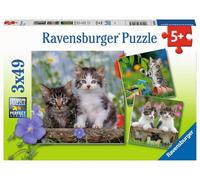Ravensburger 080465 Pack of 3 Tiger Kitten Puzzles 49 Pieces