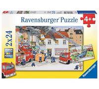 Ravensburger 08851 - dai Pompieri; Puzzle 2 x 24 Pezzi