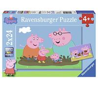 Ravensburger Puzzle Peppa Pig Vita Familiare Felice 2 x 24 pezzi