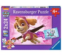 Ravensburger 09152 - Disney: Paw Patrol - Skye & Everest - Puzzle per Bambini 2 x 24 Pezzi