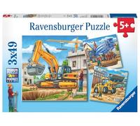 Ravensburger Puzzle - Grandi Veicoli da Costruzione, 3 x 49 Pezzi - 1 pz.