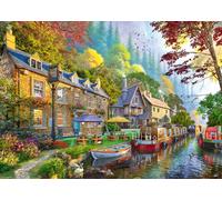 Ravensburger 1000 Piece Jigsaw Puzzle - Down the Lane No. 6 Canal Side Lane by D