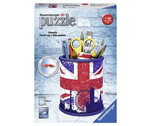 Ravensburger 11153 - Portapenne puzzle 3D, motivo: Union Jack