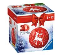 Ravensburger- Natale Puzzle 3D, Colore Rosso, 7,5 x 7,5 x 7,5 cm, 11495