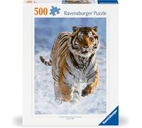 Ravensburger 12000148 - Tigre sulla neve - puzzle 500 pezzi - puzzle adulti e ragazzi da 12 anni,