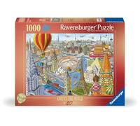 Ravensburger 12000169 - Giro del mondo in 80 giorni - puzzle 1000 pezzi - puzzle adulti e ragazzi da 14 anni,