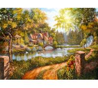 Ravensburger - Puzzle Cottage By The River 500P (12000218) Toy NUOVO