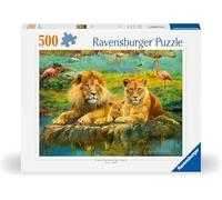 Ravensburger 12000220 - Leoni nella savana - puzzle 500 pezzi - puzzle adulti e ragazzi da 12 anni, puzzle animali