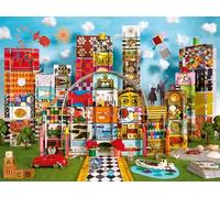 Ravensburger 12000434 - Eames House of Cardy Fantasy - puzzle 1500 pezzi - puzzle adulti e ragazzi da 14 anni, puzzle design
