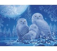 Ravensburger - Puzzle Gufi al chiaro di luna neon - 500 Pezzi