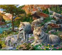 Puzzle 1500 pezzi di lupo in primavera, adulti e bambini di età compresa tra 14 anni, puzzle di alta qualità 80x60cm, 12000719, Ravensburger