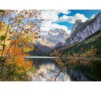 Ravensburger 12000834 - Lake Gosau with Dachtstein massif - puzzle 1000 pezzi - puzzle adulti e ragazzi da 14 anni, puzzle natura, puzzle paesaggio