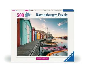 Ravensburger 12000847 - Boathouses in Smogen - 500 pieces jigsaw puzzle - Puzzle