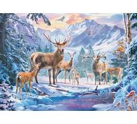 Ravensburger 12000888 - Cervi e cervi in inverno - puzzle 1000 pezzi - puzzle adulti e ragazzi da 14 anni, puzzle inverno