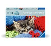 Ravensburger 12001363 - Gattino di Lana Anziani, con 100 Pezzi Extra Grip, Grande Immagine e Base per Puzzle