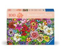 Ravensburger 12001364 - Finestra di fiori anziani, con 100 pezzi extra grip, grande immagine e base per puzzle