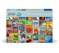 Ravensburger 12001371 - Francobolli anziani, con 200 pezzi extra grip, grande immagine e base per puzzle