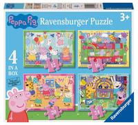 Ravensburger 12004016 Peppa Pig Toys for 3 Year Olds-4 in a Box Jigsaw Puzzles-1