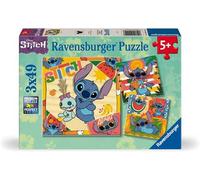 Ravensburger 12004114 Disney Stitch Puzzle per bambini dai 5 anni in su, con 3 x 49 pezzi