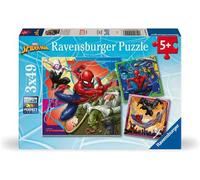 Ravensburger 12004115 Marvel Spider-Man Puzzle per bambini dai 5 anni in su, con 3 x 49 pezzi