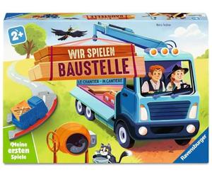 Ravensburger 12010018 Giochiamo a cantiere edile - I miei primi giochi: giochi per bambini, giochi da 2 anni, per 1-2 giocatori, regalo per ragazze o ragazzi
