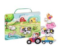 Ravensburger Play+ Puzzle Magnetico in Legno conteggio: Azienda agricola - dai 12 Mesi in su