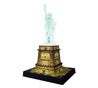 Ravensburger 12596 - Statua della Libert , Puzzle 3D Building, Night Edition - N