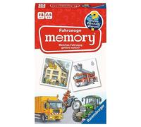 Ravensburger 20647 - Fahrzeuge memory® Wieso? Weshalb? Warum? der Spieleklassiker für 2-8 Spieler, Kinderspiel für alle Fahrzeug-Fans ab 4 bis 7 Jahren: Welches Fahrzeug gehört wohin?