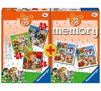 Ravensburger 20676 6 Multipack Memory e Puzzle di 44 Gatti, Puzzle e Gioco per Bambini, Età Raccomandata 4+