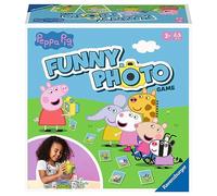 Ravensburger 20982-Gioco d'azione Funny Photo Game, con i Personaggi Popolari della Serie TV Peppa Pig, con Pratica Fotocamera, per 2-4 Bambini dai 3 Anni in su, 20982