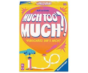 Ravensburger 24926 Troppo?! - Un divertente gioco di indovinelli, un gioco da festa, per giovani e adulti dai 14 anni in su, ideale per compleanni o capodanno
