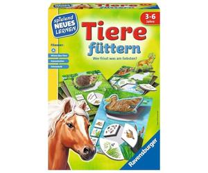 Ravensburger 25034 - Nutrire gli animali - gioco e apprendimento, gioco educativo per bambini dai 3 ai 6 anni, nuovo apprendimento giocoso per 1-4 giocatori