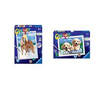Ravensburger 28940 0 Creart Serie D, Cavallo, Dipingere Con I Numeri & 28931 8 Creart Serie E - Cani Retriever, Dipingere Con I Numeri, Gioco Creativo Per Bambine E Bambini