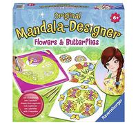 Ravensburger - 29809 - Pittura al Numero - Fiori e Farfalle 2 in 1 Mandala - NUO