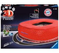 Ravensburger 3D Puzzle Allianz Arena bei Nacht 12530 - Bayern München Fanartikel - leuchtet im Dunkeln: Erleben Sie Puzzeln in der 3. Dimension