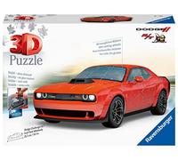Ravensburger - 3D Puzzle Dodge Challenger Scat Pack Red, 165 Pezzi, 10+ Anni - N