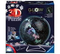 Ravensburger - 3D Puzzle Globo Glow in the Dark - Costellazioni, Impara al geografia in inglese, 180 Pezzi, 6+ Anni