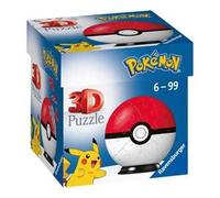 Ravensburger - 3D Puzzle Pokémon Pokéball Classica Rossa, 54 Pezzi, 6+ Anni