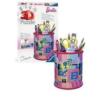 Ravensburger - 3d puzzle portapenne barbie, 54 pezzi, include accessori, 6+ anni