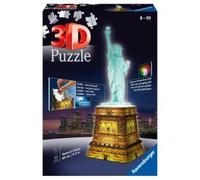 RAVENSBURGER - 3D PUZZLE STATUA DELLA LIBERTA' NIGHT EDITION, LONDRA, 216 PEZZI, 10+ ANNI