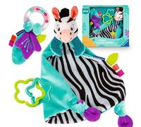 Ravensburger 4858 - Fühlen, rasseln, Spielen (Set Regalo: Zebra), Schmusetuch, Gift zur Geburt, Taufe, Baby Shower, Stimulation der Sinne, Feinmotorik, für Babys ab 0 Monaten