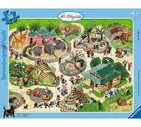 RAVENSBURGER PUZZLE Ali Mitvouch: Im Zoo - 30 - 48 Pezzi Puzzle con Cornice per Bambini dai 4 Anni in su, 05565