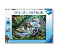 Ravensburger - Animali Della Giungla, Puzzle Bambini 6+ Anni, 100 Pezzi XXL | Puzzle XXL da 100 pezzi di Animali Della Giungla, gioco educativo e divertente, ideale come regalo per bambini dai 6 anni.