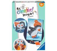 Ravensburger - Be Creative - String Art Midi - Penguin - Pinguino - Quadro in filo teso - Creazione di oggetti - Tempo libero - Attività rilassante e creativa - Da 6 anni - 18244