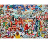 Ravensburger - Puzzle La grotta del treno a vapore di Babbo Natale - 1000 Pezzi