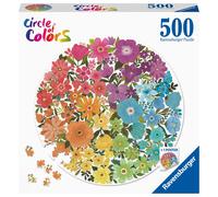 Ravensburger Circle of Colours - Flowers 500 Piece Jigsaw Puzzle for Adults and
