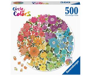 Ravensburger Circle of Colours - Flowers 500 Piece Jigsaw Puzzle for Adults and