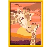 Ravensburger CreArt 12023130 - Giraffa con Bambino - Dipingere con i Numeri, per Bambini dai 9 Anni in su